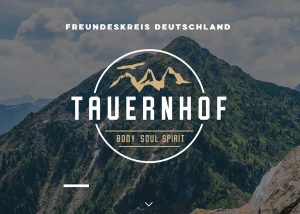 Website Homepage Tauernhof Freundeskreis